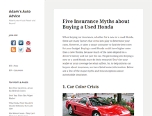 Tablet Screenshot of adamsautoadvice.com